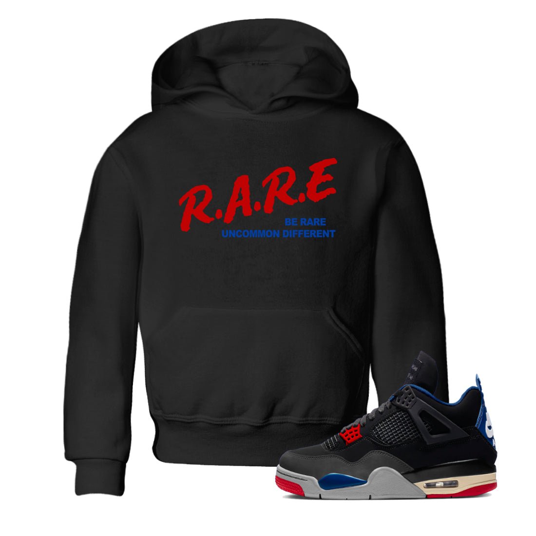 4s Rare Air shirts to match jordans Be Rare Uncommon Different sneaker match tees Air Jordan 4 Rare Air match shoes to clothes SNRT Sneaker Tees Youth Baby Black 1 tee