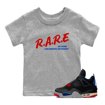 4s Rare Air shirts to match jordans Be Rare Uncommon Different sneaker match tees Air Jordan 4 Rare Air match shoes to clothes SNRT Sneaker Tees Youth Baby Heather Grey 1 tee