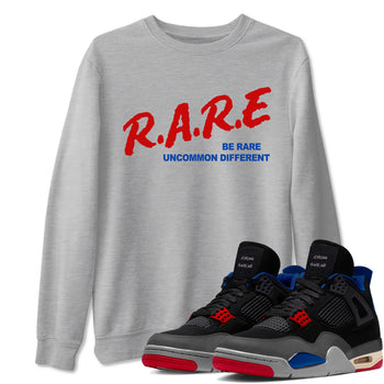 4s Rare Air shirts to match jordans Be Rare Uncommon Different sneaker match tees Air Jordan 4 Rare Air match shoes to clothes SNRT Sneaker Tees unisex cotton Heather Grey 1 shirts