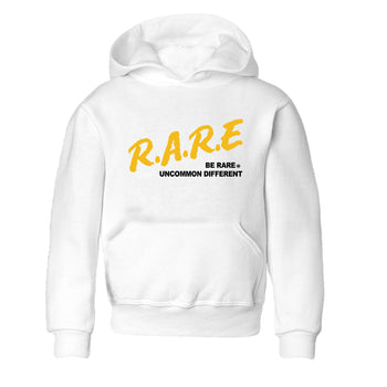 Sneaker match tees – Sneaker Tees To Match Jordan 5 Varsity Maize and Wolf Grey Shoes – Be Rare Uncommon Different Kids T-Shirt White 2