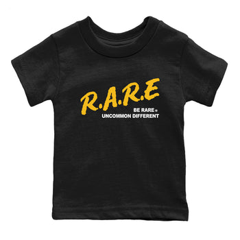 Sneaker match tees – Sneaker Tees To Match Jordan 5 Varsity Maize and Wolf Grey Shoes – Be Rare Uncommon Different Kids T-Shirt Black 2