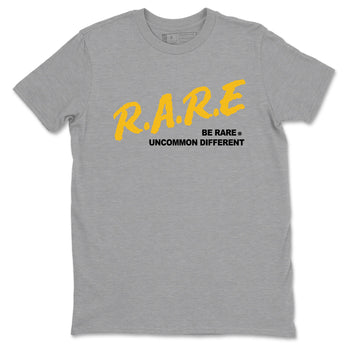 Sneaker match tees – Sneaker Tees To Match Jordan 5 Varsity Maize and Wolf Grey Shoes – Be Rare Uncommon Different Tee Heather Grey 2