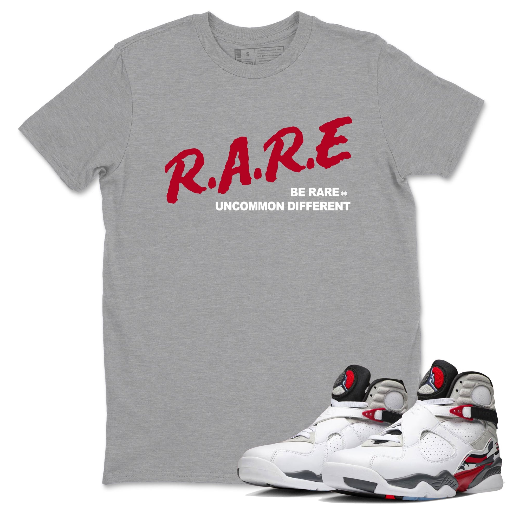 Sneaker Threads – Sneaker Tees To Match Air Jordan 8 Bunny – Be Rare Uncommon Different Graphic Tee Heather Grey 1. Perfect for Jordan releases 2025 colorways.