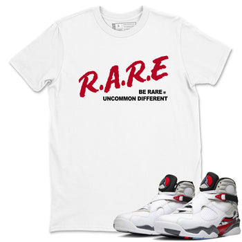 Sneaker Threads – Sneaker Tees To Match Air Jordan 8 Bunny – Be Rare Uncommon Different Graphic Tee White 1. Perfect for Jordan releases 2025 colorways.