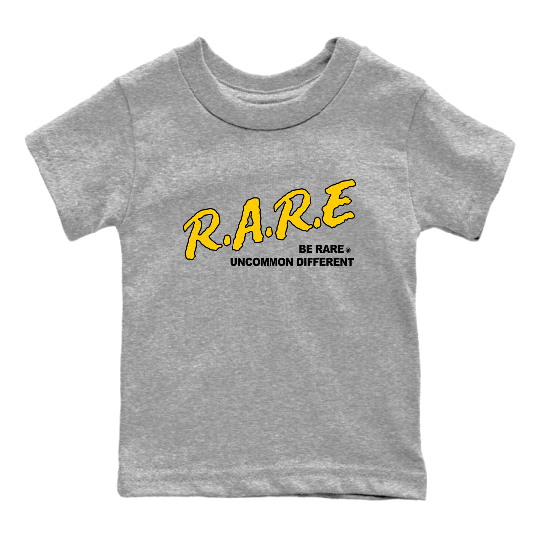 Best Christmas gifts for sneakerheads  – Sneaker Tees To Match Dunk Tour Yellow Sneakers – Be Rare Uncommon Different Kids T-Shirt Heather Grey 2