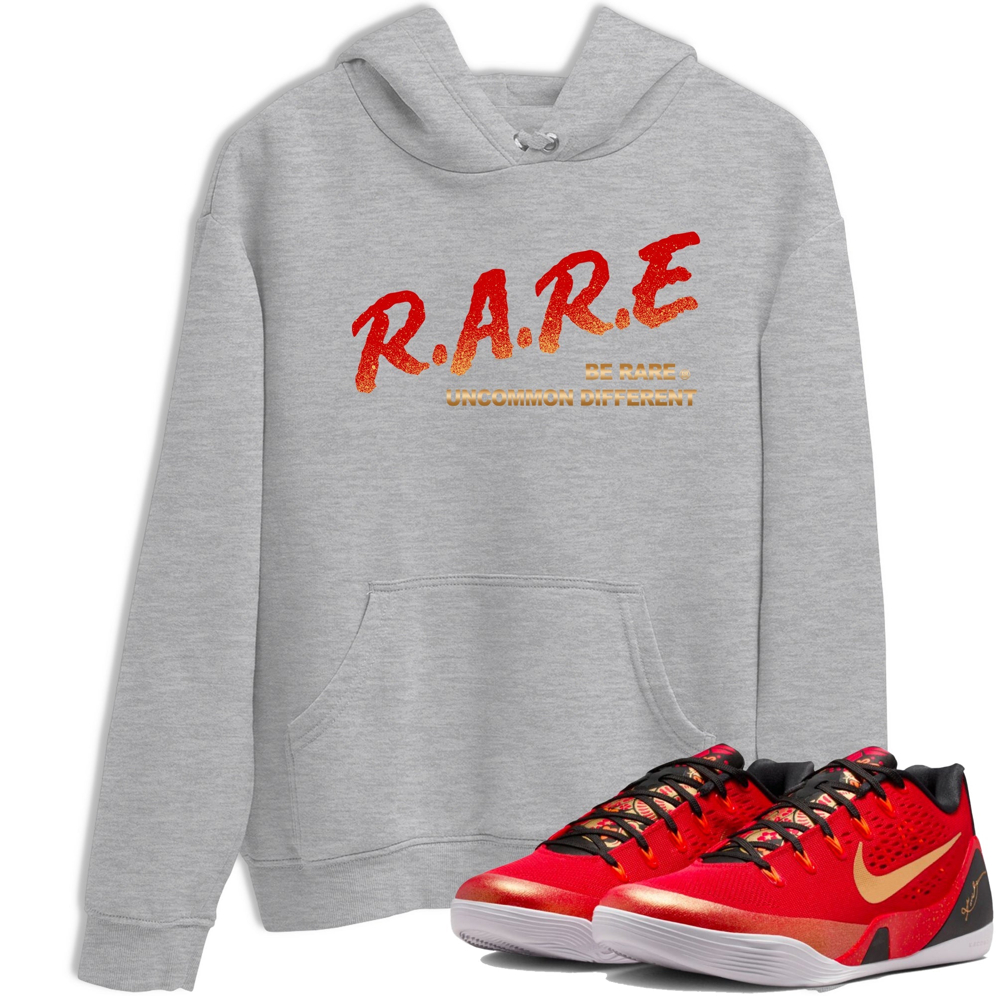 Best Christmas gifts for sneakerheads  – Sneaker Tees To Match Nike KB 9 China Sneakers – Be Rare Uncommon Different Graphic Tee Heather Grey 1