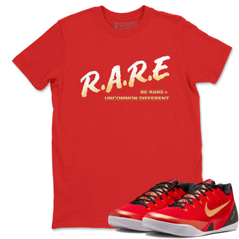 Best Christmas gifts for sneakerheads  – Sneaker Tees To Match Nike KB 9 China Sneakers – Be Rare Uncommon Different Graphic Tee Red 1