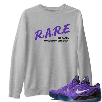 Sneaker Threads – Sneaker Tees To Match Nike KB 9 Hyper Grape – Be Rare Uncommon Different Graphic Tee Heather Grey 1. Perfect for Jordan releases 2025 colorways. Perfect for purple basketball sneaker releases and legacy-inspired colorways for 2025 hoopers.