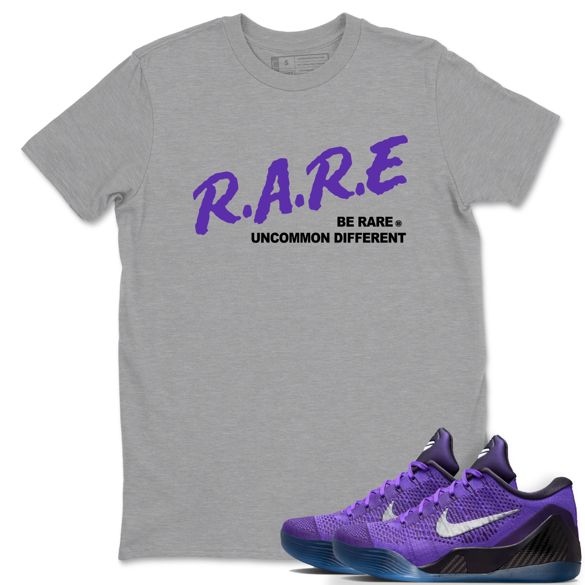 Sneaker Threads – Sneaker Tees To Match Nike KB 9 Hyper Grape – Be Rare Uncommon Different Graphic Tee Heather Grey 1. Perfect for Jordan releases 2025 colorways. Perfect for purple basketball sneaker releases and legacy-inspired colorways for 2025 hoopers.