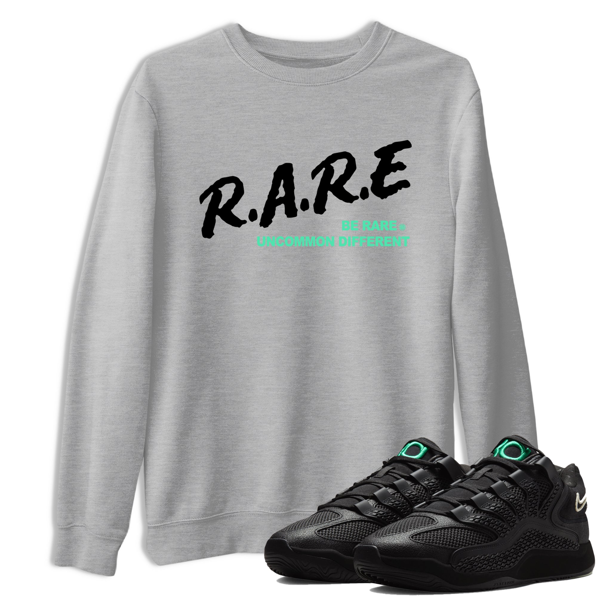 Sneaker Threads – Sneaker Tees To Match Nike KD 18 Black Label – Be Rare Uncommon Different Graphic Tee Heather Grey 1. Perfect for Jordan releases 2025 colorways. erfect for Kevin Durant basketball sneaker releases and all-black performance colorways for 2025 hoopers.