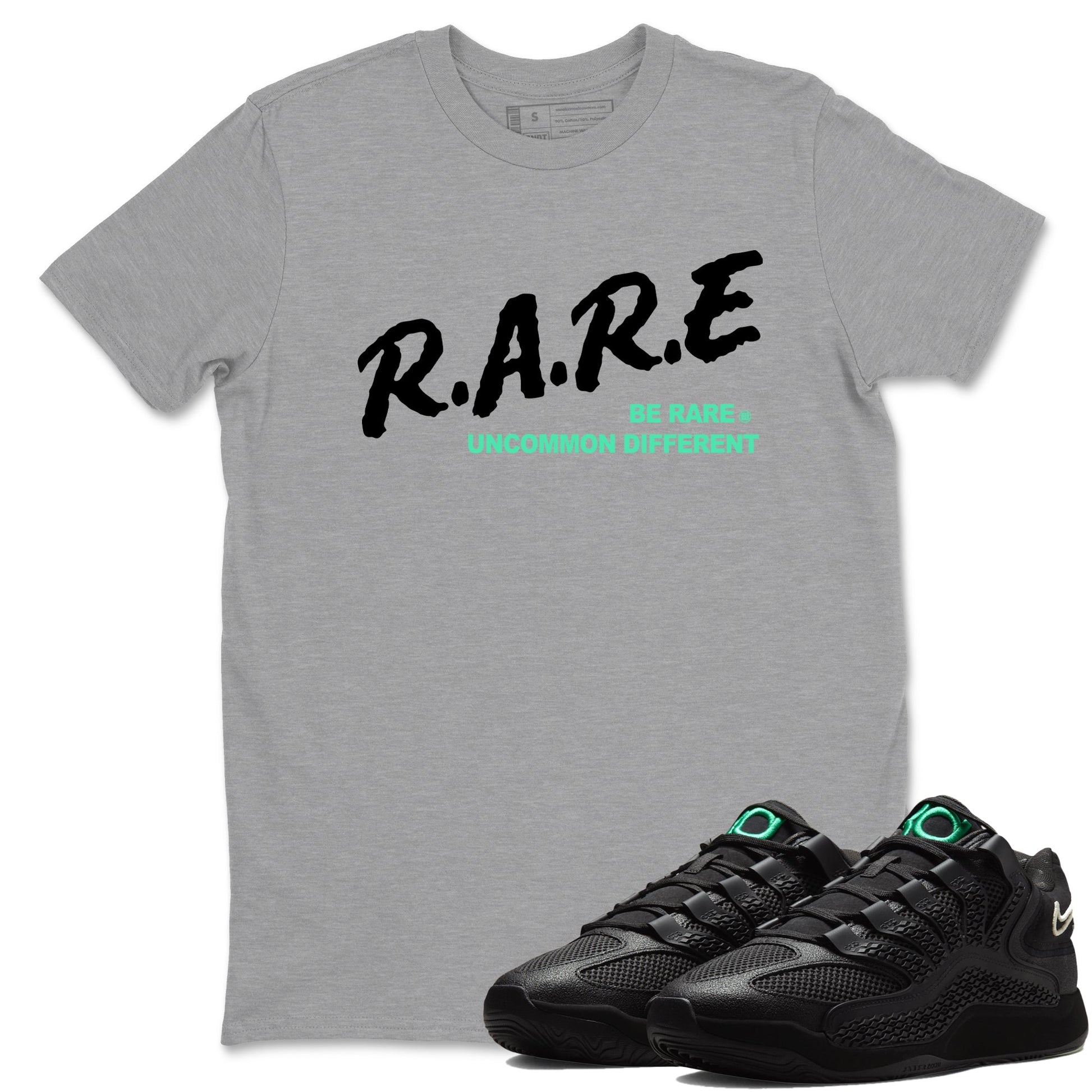 Sneaker Threads – Sneaker Tees To Match Nike KD 18 Black Label – Be Rare Uncommon Different Graphic Tee Heather Grey 1. Perfect for Jordan releases 2025 colorways. erfect for Kevin Durant basketball sneaker releases and all-black performance colorways for 2025 hoopers.
