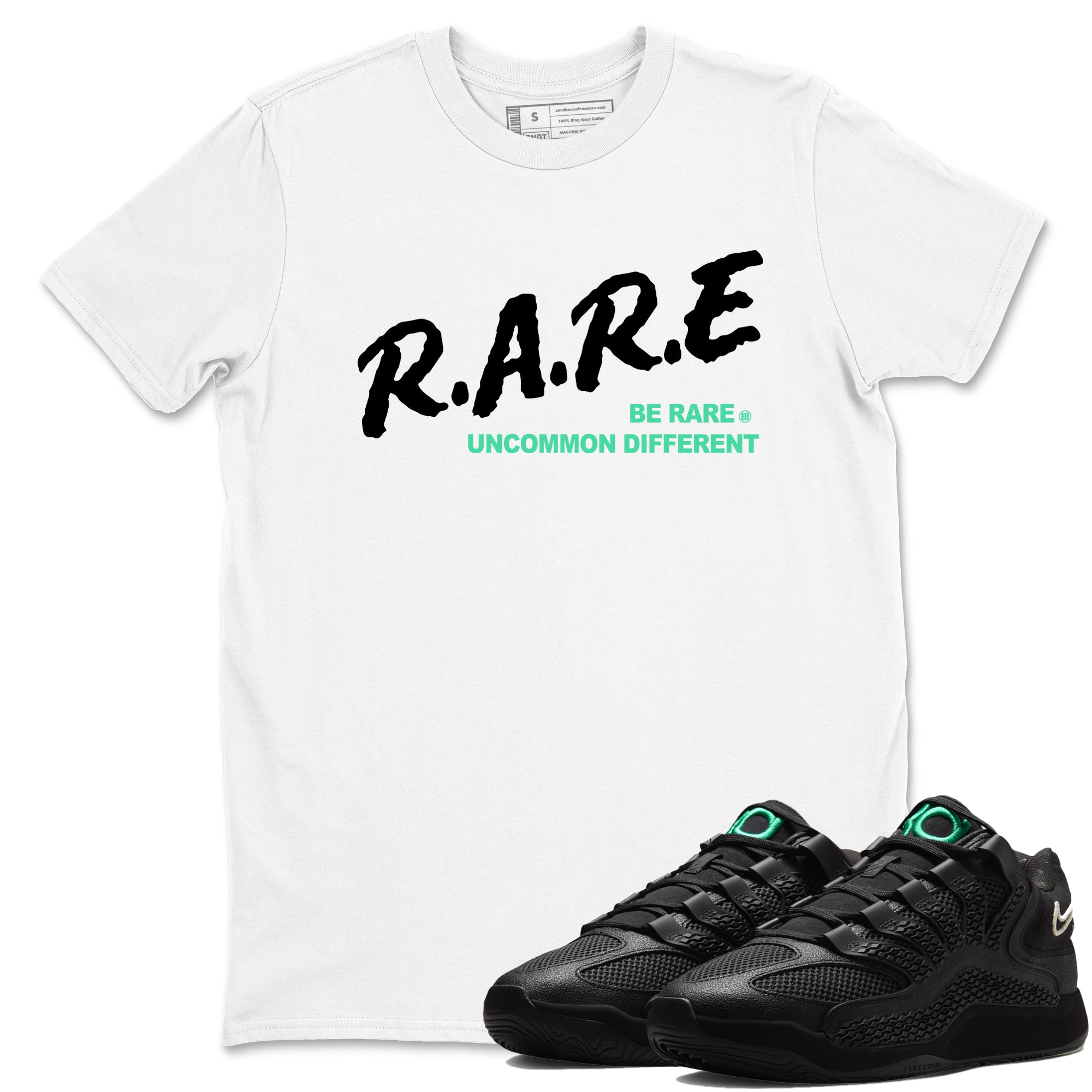 Sneaker Threads – Sneaker Tees To Match Nike KD 18 Black Label – Be Rare Uncommon Different Graphic Tee White 1. Perfect for Jordan releases 2025 colorways. erfect for Kevin Durant basketball sneaker releases and all-black performance colorways for 2025 hoopers.