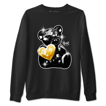 1s Black Metallic Gold shirts to match jordans Bear Germ sneaker match tees Jordan 1 High OG Black and Gold SNRT Sneaker Tees streetwear brand Black 2 unisex cotton tee