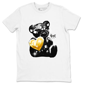 1s Black Metallic Gold shirts to match jordans Bear Germ sneaker match tees Jordan 1 High OG Black and Gold SNRT Sneaker Tees streetwear brand White 2 unisex cotton tee