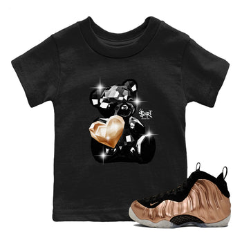 Foams One Metallic Copper shirts to match jordans Bear Germs sneaker match tees Air Foamposite One Metallic Copper match shoes to clothes SNRT Sneaker Tees Youth Baby Black 1 tee