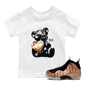 Foams One Metallic Copper shirts to match jordans Bear Germs sneaker match tees Air Foamposite One Metallic Copper match shoes to clothes SNRT Sneaker Tees Youth Baby White 1 tee