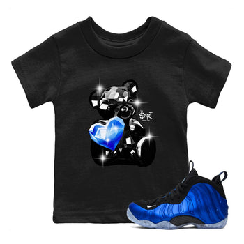 Foams One Royal shirts to match jordans Bear Germs sneaker match tees Air Foamposite One Royal match shoes to clothes SNRT Sneaker Tees Youth Baby Black 1 tee