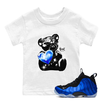 Foams One Royal shirts to match jordans Bear Germs sneaker match tees Air Foamposite One Royal match shoes to clothes SNRT Sneaker Tees Youth Baby White 1 tee