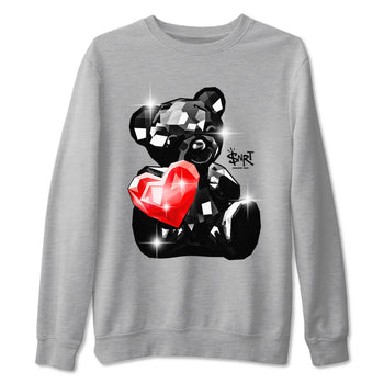 1s Black Toe Reimagined shirts to match jordans Bear Germs sneaker match tees Air Jordan 1 Black Toe Reimagined match shoes to clothes SNRT Sneaker Tees unisex cotton Heather Grey 2 shirts