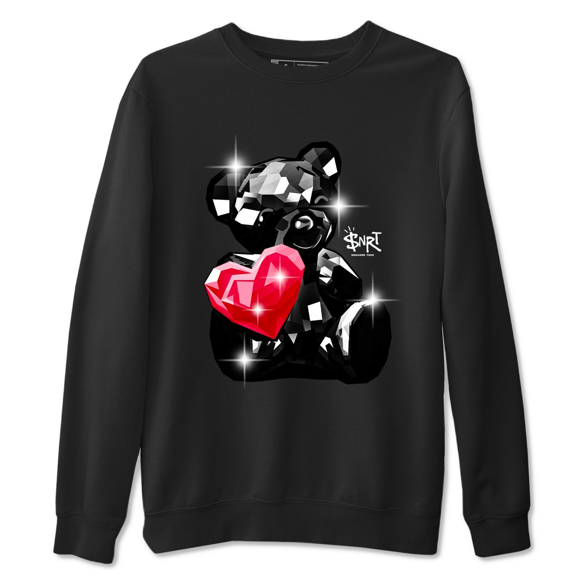 Bear Germs sneaker match t-shirt styled to complete your fit with the Air Jordan 1 Ruby sneakers, shown in Black 2.