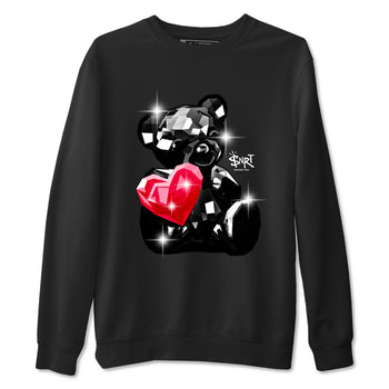 Bear Germs sneaker match t-shirt styled to complete your fit with the Air Jordan 1 Ruby sneakers, shown in Black 2.