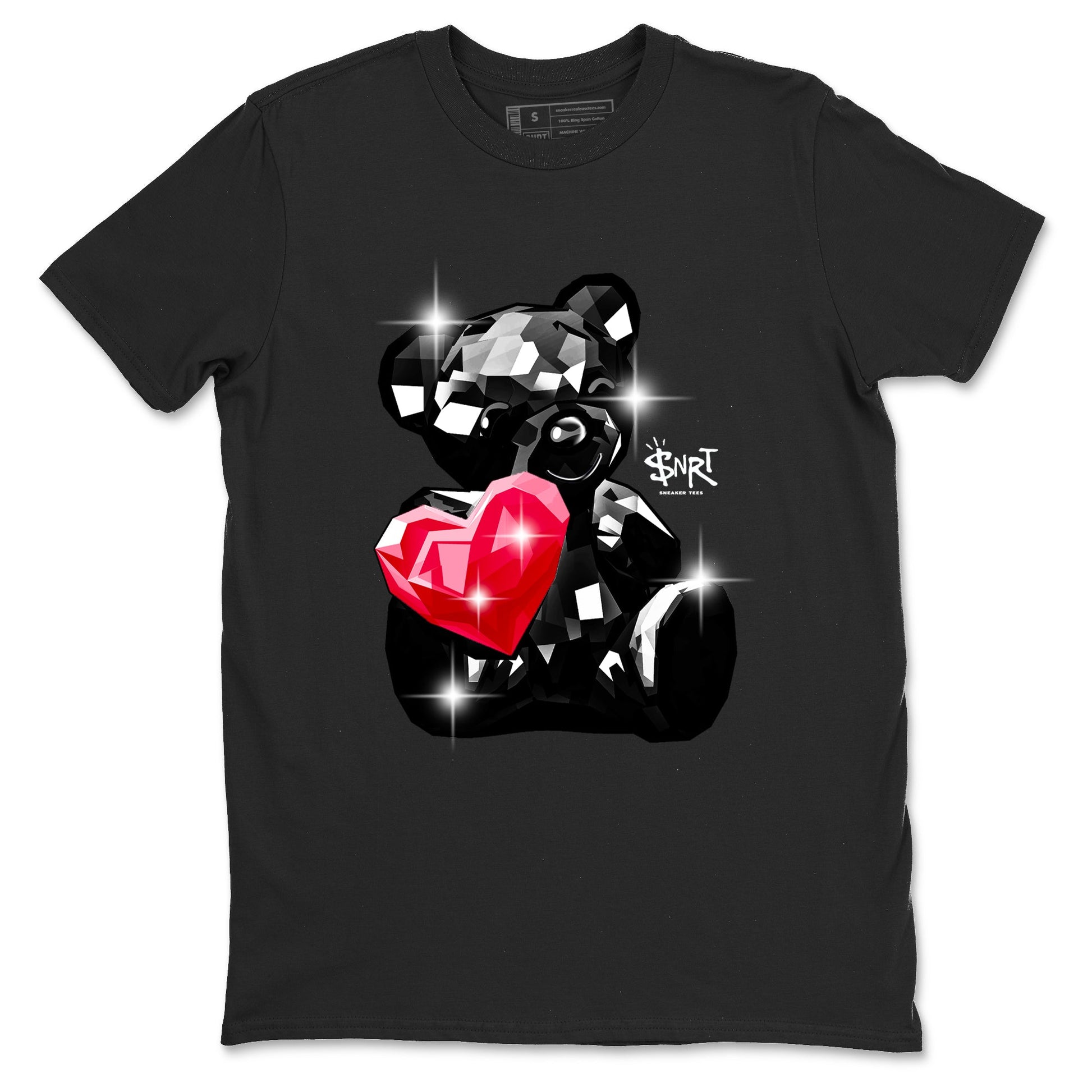 Bear Germs sneaker match t-shirt styled to complete your fit with the Air Jordan 1 Ruby sneakers, shown in Black 2.