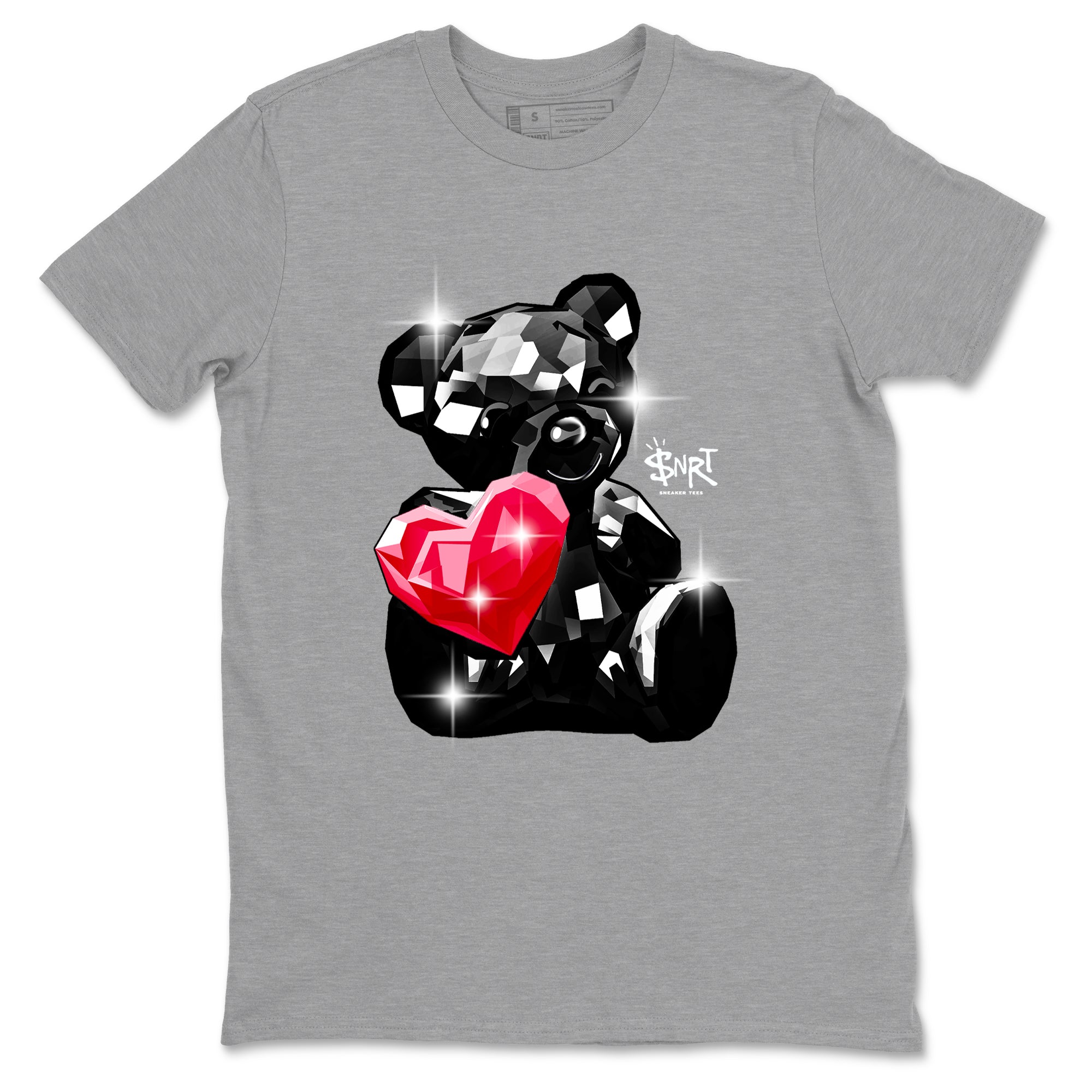 Bear Germs sneaker match t-shirt styled to complete your fit with the Air Jordan 1 Ruby sneakers, shown in Heather Grey 2.