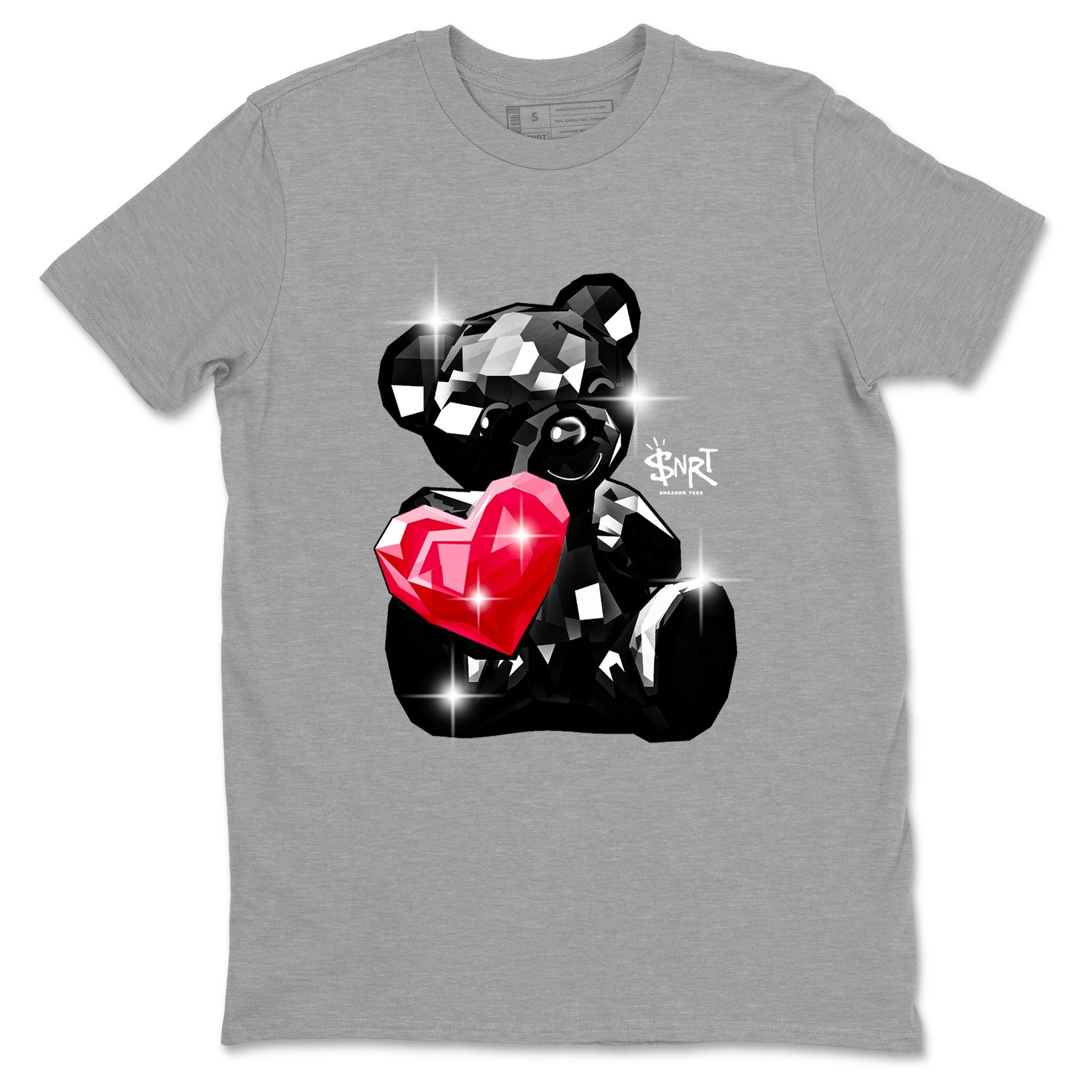 Bear Germs sneaker match t-shirt styled to complete your fit with the Air Jordan 1 Ruby sneakers, shown in Heather Grey 2.