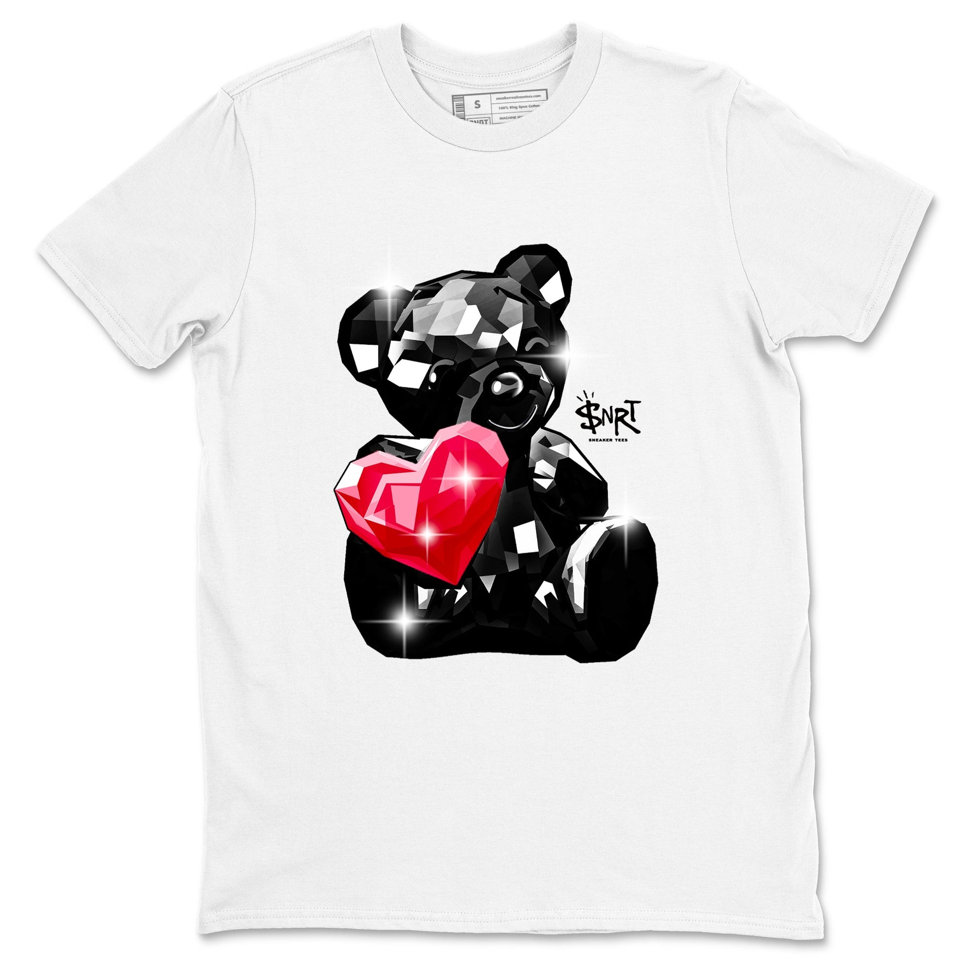 Bear Germs sneaker match t-shirt styled to complete your fit with the Air Jordan 1 Ruby sneakers, shown in White 2.