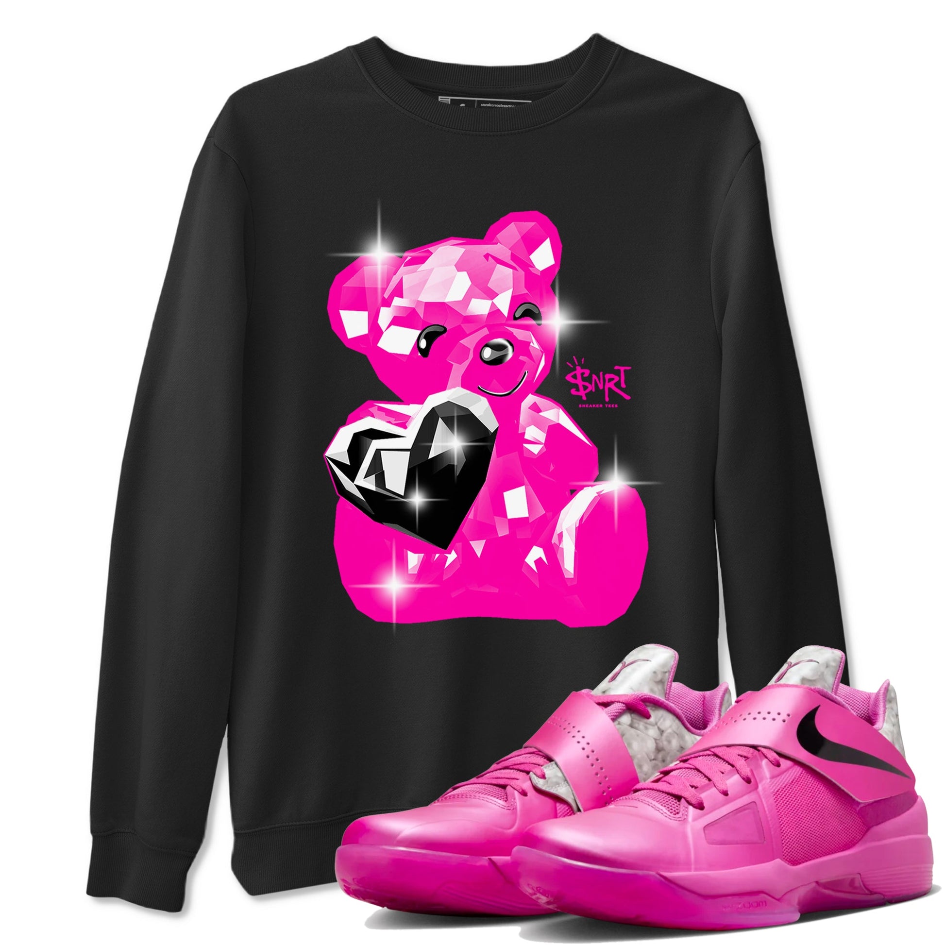 Nike KD 4 Retro Aunt Pearl shirts to match jordans Bear Germs sneaker match tees Nike KD 4 Aunt Pearl match shoes to clothes SNRT Sneaker Tees unisex cotton Black 1 shirts