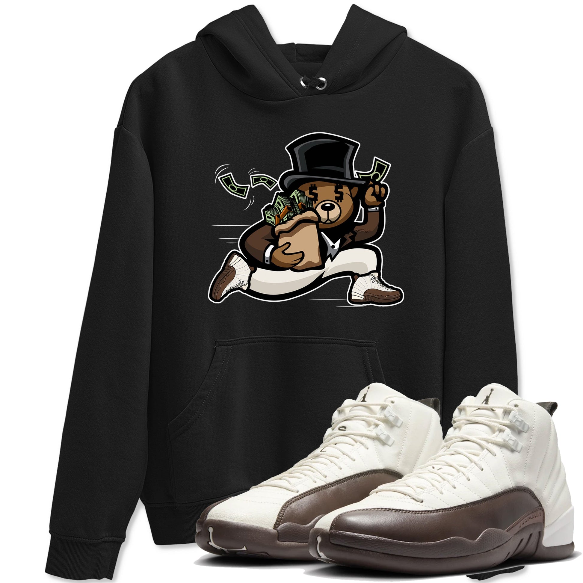 AJ12 Baroque Brown shirts to match jordans Bear Steals best t shirts to wear with jordans SoleFly x Jordan 12 Baroque Brown match shoes to clothes SNRT Sneaker Tees unisex cotton Black 1 shirts