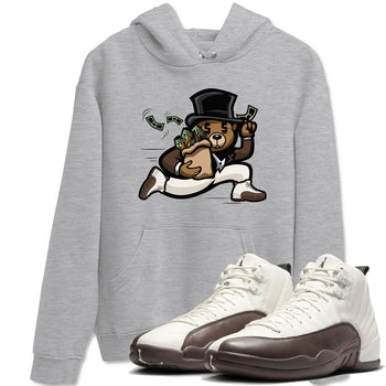 AJ12 Baroque Brown shirts to match jordans Bear Steals best t shirts to wear with jordans SoleFly x Jordan 12 Baroque Brown match shoes to clothes SNRT Sneaker Tees unisex cotton Heather Grey 1 shirts
