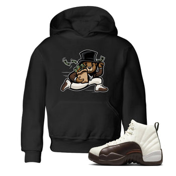 AJ12 Baroque Brown shirts to match jordans Bear Steals best t shirts to wear with jordans SoleFly x Jordan 12 Baroque Brown match shoes to clothes SNRT Sneaker Tees Youth Baby Black 1 tee