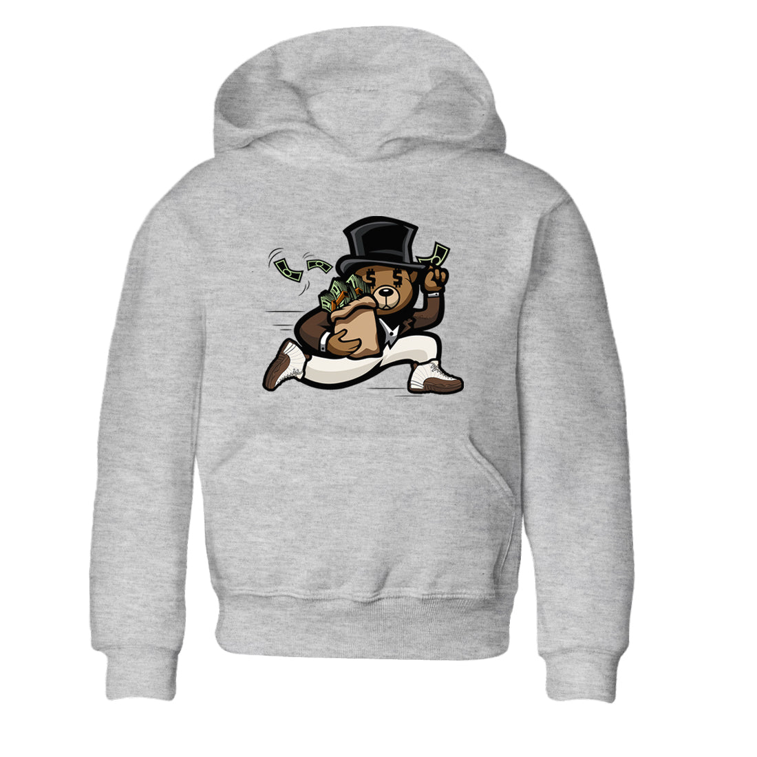 AJ12 Baroque Brown shirts to match jordans Bear Steals best t shirts to wear with jordans SoleFly x Jordan 12 Baroque Brown match shoes to clothes SNRT Sneaker Tees Youth Baby Heather Grey 2 tee