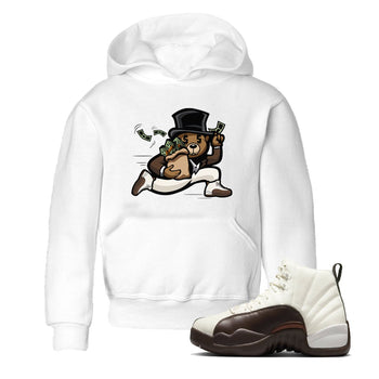 AJ12 Baroque Brown shirts to match jordans Bear Steals best t shirts to wear with jordans SoleFly x Jordan 12 Baroque Brown match shoes to clothes SNRT Sneaker Tees Youth Baby White 1 tee