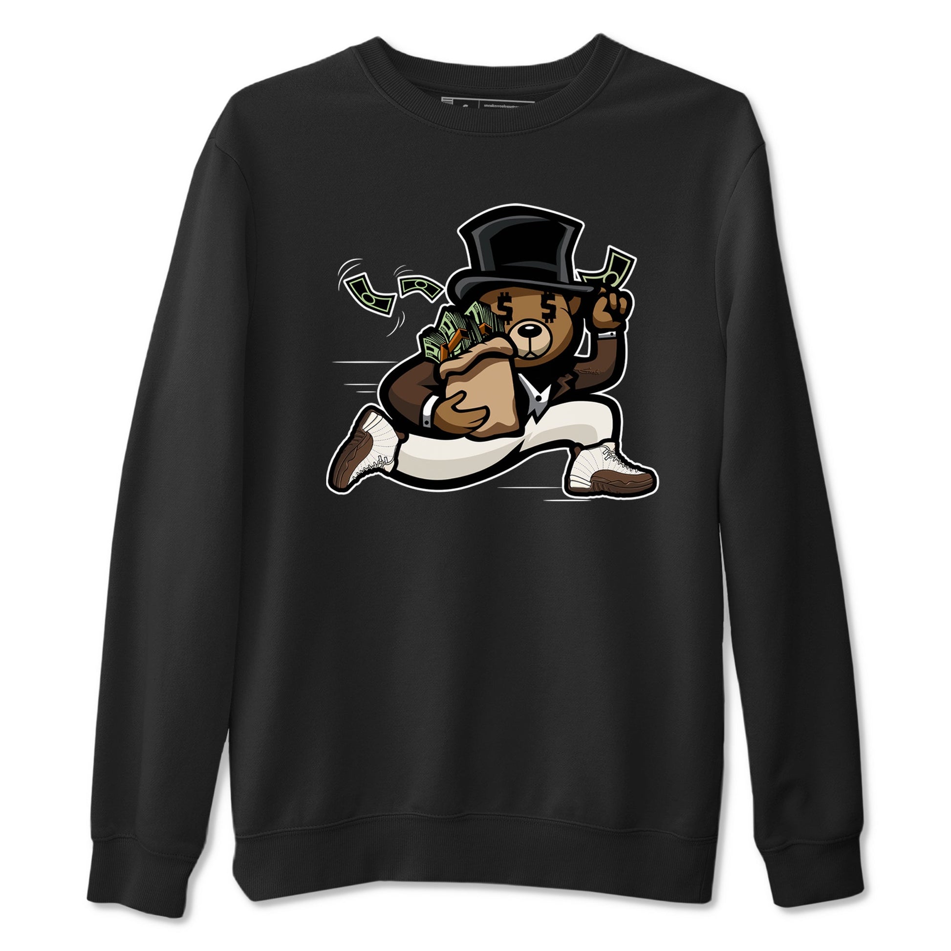 AJ12 Baroque Brown shirts to match jordans Bear Steals best t shirts to wear with jordans SoleFly x Jordan 12 Baroque Brown match shoes to clothes SNRT Sneaker Tees unisex cotton Black 2 shirts
