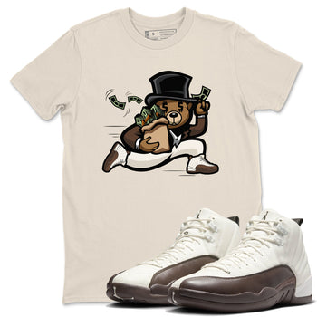 AJ12 Baroque Brown shirts to match jordans Bear Steals best t shirts to wear with jordans SoleFly x Jordan 12 Baroque Brown match shoes to clothes SNRT Sneaker Tees unisex cotton Natural 1 shirts