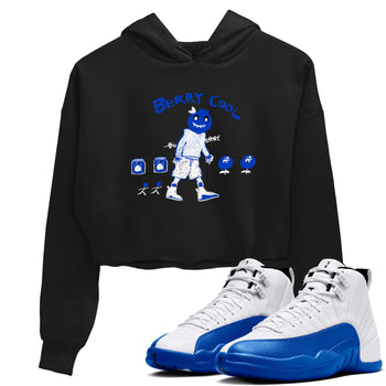 12s Blueberry shirts to match jordans Berry Cool sneaker match tees Air Jordan 12 Blueberry SNRT Sneaker Tees streetwear brand Black 1 crop tee
