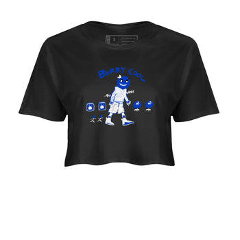 12s Blueberry shirts to match jordans Berry Cool sneaker match tees Air Jordan 12 Blueberry SNRT Sneaker Tees streetwear brand Black 2 crop tee