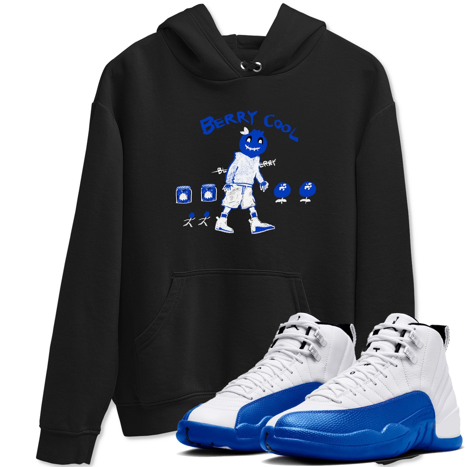 12s Blueberry shirts to match jordans Berry Cool sneaker match tees Air Jordan 12 Blueberry SNRT Sneaker Tees streetwear brand Black 1 unisex cotton tee