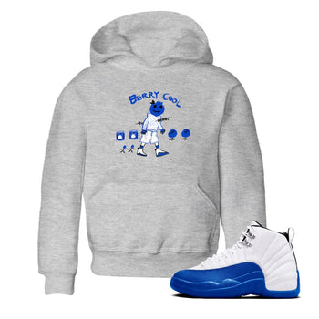 12s Blueberry shirts to match jordans Berry Cool sneaker match tees Air Jordan 12 Blueberry SNRT Sneaker Tees streetwear brand Baby and Youth Heather Grey 1 cotton tee