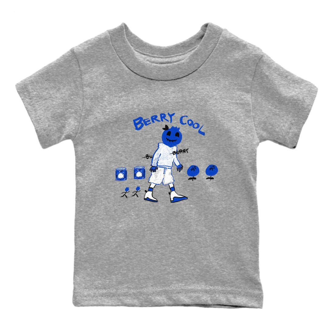 12s Blueberry shirts to match jordans Berry Cool sneaker match tees Air Jordan 12 Blueberry SNRT Sneaker Tees streetwear brand Baby and Youth Heather Grey 2 cotton tee