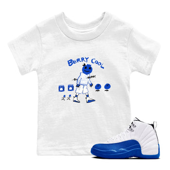 12s Blueberry shirts to match jordans Berry Cool sneaker match tees Air Jordan 12 Blueberry SNRT Sneaker Tees streetwear brand Baby and Youth White 1 cotton tee