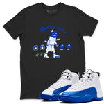 12s Blueberry shirts to match jordans Berry Cool sneaker match tees Air Jordan 12 Blueberry SNRT Sneaker Tees streetwear brand Black 1 unisex cotton tee