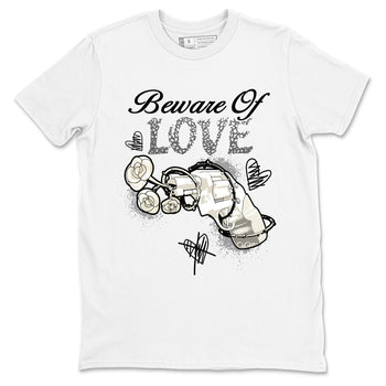 3s WMNS Sail and Cement Grey shirts to match jordans Beware Of Love graphic tees Air Jordan 3 Sail and Cement Grey match shoes to clothes SNRT Sneaker Tees unisex cotton White 2 shirts