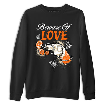 Beware Of Love sneaker match t-shirt styled to complete your fit with the Air Jordan 3 Starfish sneakers, shown in Black 2.