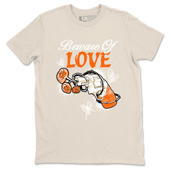 Beware Of Love sneaker match t-shirt styled to complete your fit with the Air Jordan 3 Starfish sneakers, shown in Natural 2.