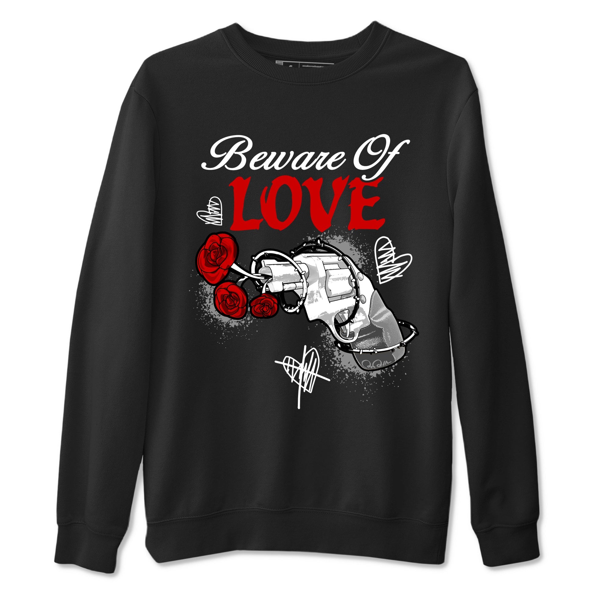 Air Jordan 4 White Cement shirts to match jordans Beware Of Love graphic tees 4s Retro White Cement match shoes to clothes SNRT Sneaker Tees unisex cotton Black 2 shirts