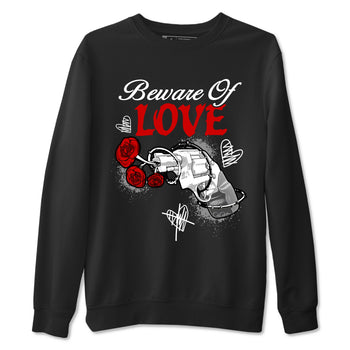 Air Jordan 4 White Cement shirts to match jordans Beware Of Love graphic tees 4s Retro White Cement match shoes to clothes SNRT Sneaker Tees unisex cotton Black 2 shirts