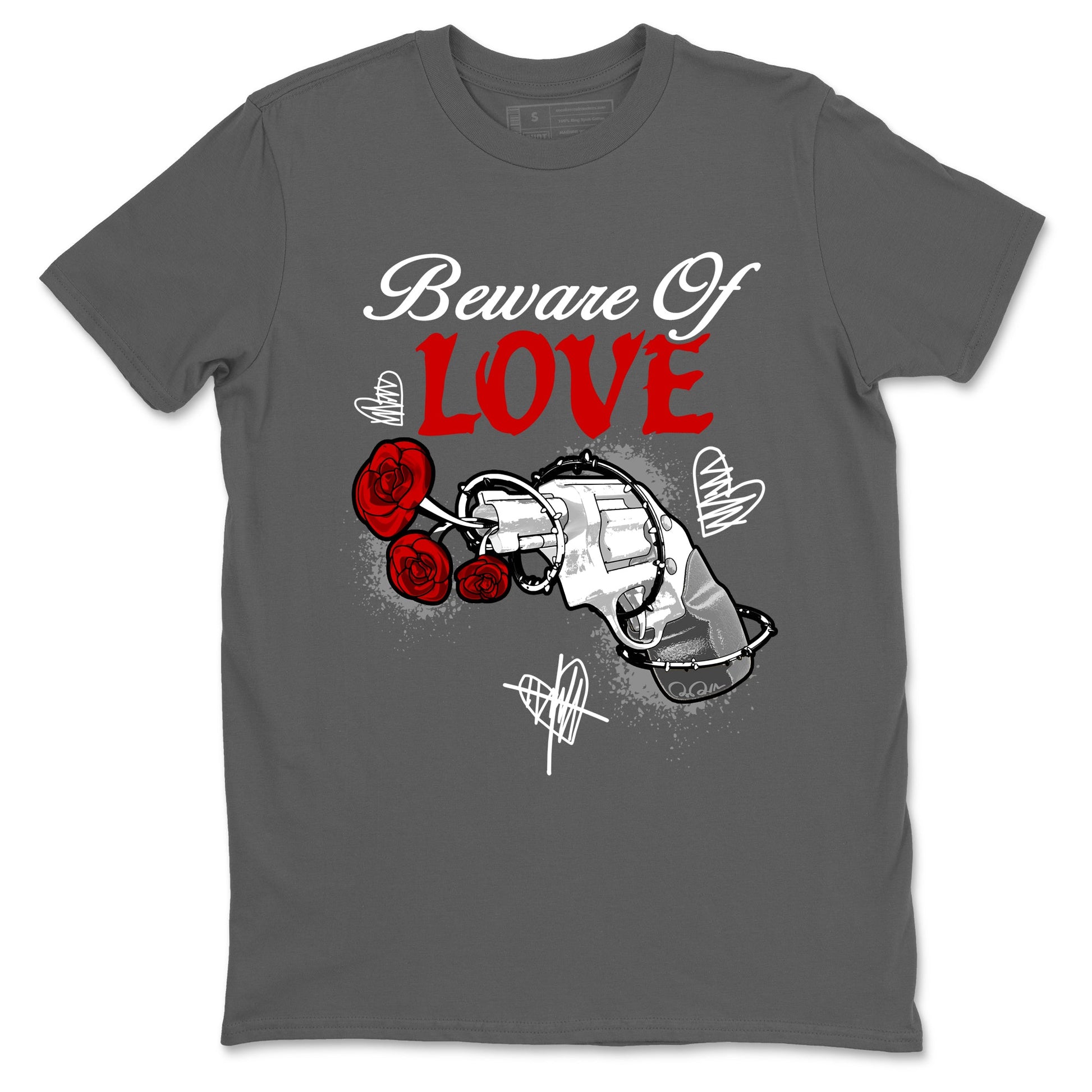 Air Jordan 4 White Cement shirts to match jordans Beware Of Love graphic tees 4s Retro White Cement match shoes to clothes SNRT Sneaker Tees unisex cotton Cool Grey 2 shirts